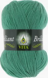 Пряжа Вита Бриллиант (Vita Brilliant) 5117 зелёная бирюза