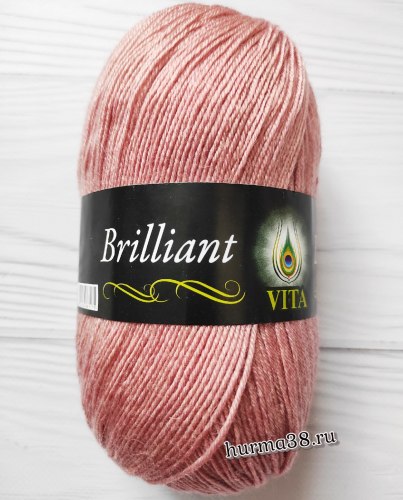 Пряжа Вита Бриллиант (Vita Brilliant) 5121 розовый зефир
