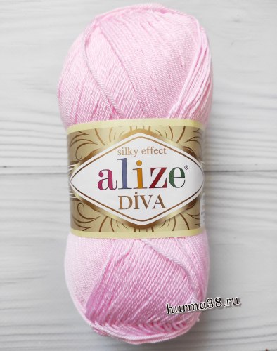 Пряжа Ализе Дива (Alize Diva) 185 детский розовый