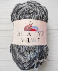 Пряжа Гималая Вельвет (Himalaya Velvet) 90020 тёмно-серый