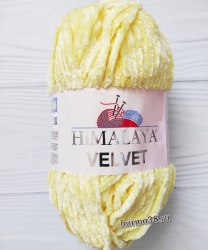 Пряжа Гималая Вельвет (Himalaya Velvet) 90002 лимонный
