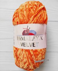Пряжа Гималая Вельвет (Himalaya Velvet) 90016 апельсин