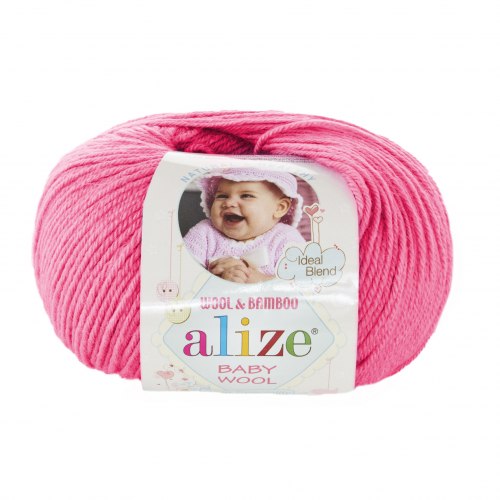 Пряжа Ализе Бейби Вул (Alize Baby Wool) 33 тёмно-розовый
