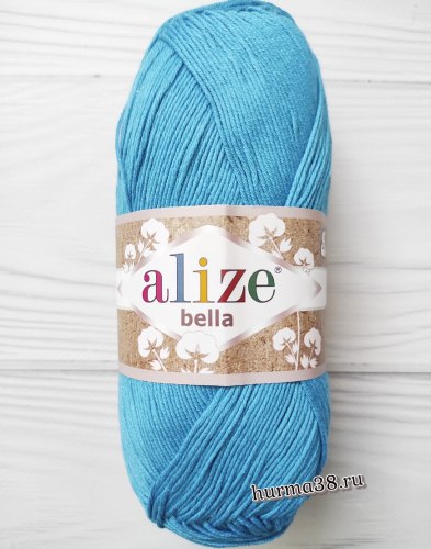 Пряжа Ализе Белла 100 (Alize Bella 100) 387 яркая бирюза