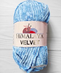 Пряжа Гималая Вельвет (Himalaya Velvet) 90027 голубой