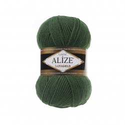 Пряжа Ализе Ланаголд (Alize Lanagold) 118 тёмно-зелёный