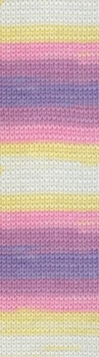 Пряжа Ализе Бейби Вул Батик (Alize Baby Wool Batik) 4006 лиловый/розовый/лимонный