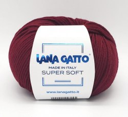 Пряжа Лана Гатто Супер Софт (Lana Gatto Super Soft) 10105 бордо