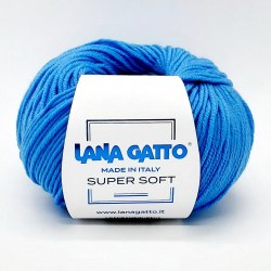 Пряжа Лана Гатто Супер Софт (Lana Gatto Super Soft) 5283 ярко-голубой