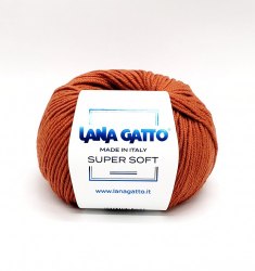 Пряжа Лана Гатто Супер Софт (Lana Gatto Super Soft) 9427 кирпичный