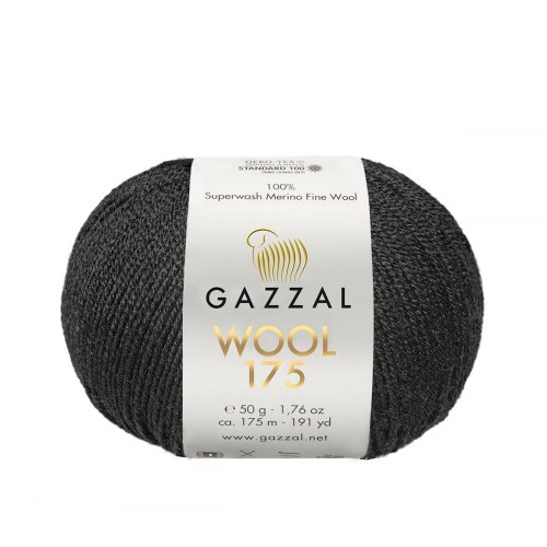 Пряжа Газзал Вул 175 (Gazzal Wool 175) 304 черный
