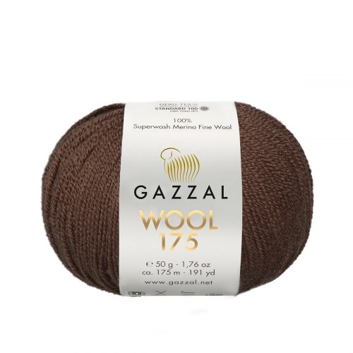 Пряжа Газзал Вул 175 (Gazzal Wool 175) 309 молочный шоколад
