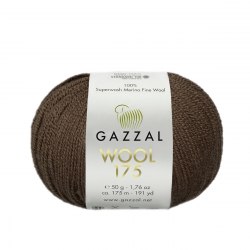 Пряжа Газзал Вул 175 (Gazzal Wool 175) 310 темно-коричневый