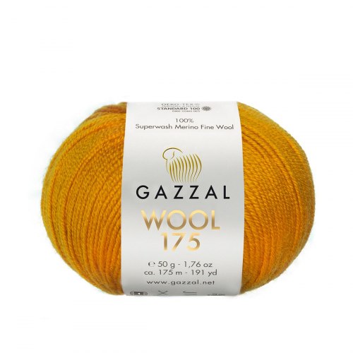 Пряжа Газзал Вул 175 (Gazzal Wool 175) 313 горчица