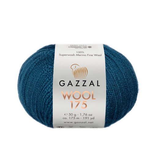 Пряжа Газзал Вул 175 (Gazzal Wool 175) 326 тёмный джинс