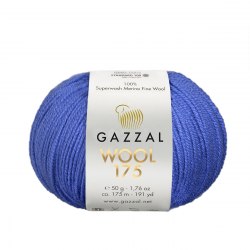 Пряжа Газзал Вул 175 (Gazzal Wool 175) 336 синий