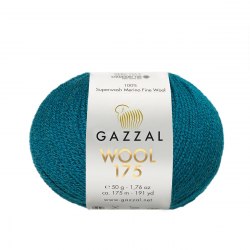 Пряжа Газзал Вул 175 (Gazzal Wool 175) 337 темная бирюза