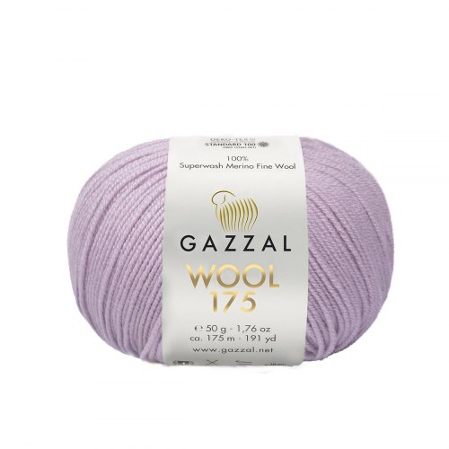 Пряжа Газзал Вул 175 (Gazzal Wool 175) 349 бледно-сиреневый