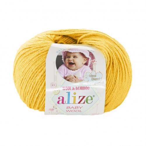 Пряжа Ализе Бейби Вул (Alize Baby Wool) 548 жёлтый