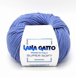 Пряжа Лана Гатто Супер Софт (Lana Gatto Super Soft) 13158 голубой джинс
