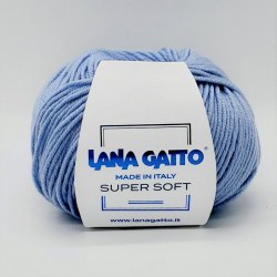 Пряжа Лана Гатто Супер Софт (Lana Gatto Super Soft) 14342 светло-голубой
