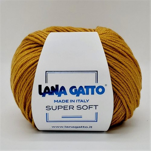 Пряжа Лана Гатто Супер Софт (Lana Gatto Super Soft) 14468 золотая горчица