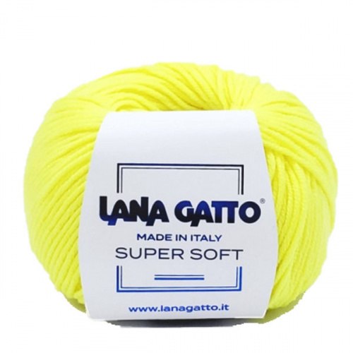 Пряжа Лана Гатто Супер Софт (Lana Gatto Super Soft) 14471 жёлтый неон