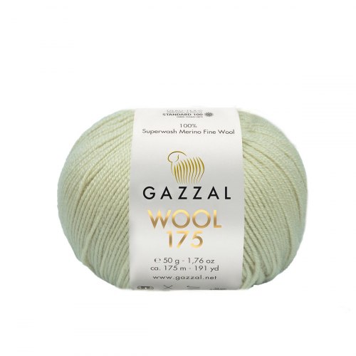 Пряжа Газзал Вул 175 (Gazzal Wool 175) 344 светло-оливковый