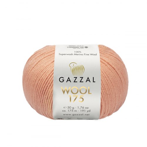 Пряжа Газзал Вул 175 (Gazzal Wool 175) 346 розовый персик