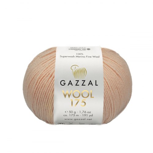 Пряжа Газзал Вул 175 (Gazzal Wool 175) 348 светло-персиковый