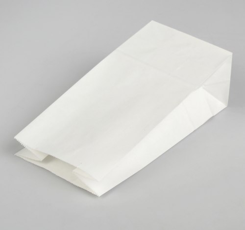 Пакет бумажный фасовочный, прямоугольное дно, белый, 12 х 8 х 25 см арт. 1307013