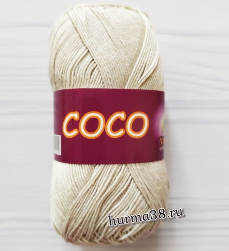 Пряжа Вита Коко (Vita Coco) 3887 светло-серый