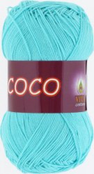 Пряжа Вита Коко (Vita Coco) 3867 светло-зелёная бирюза