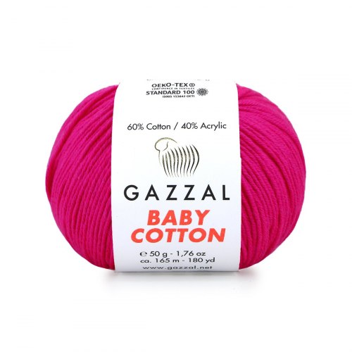 Пряжа Газзал Бейби Коттон (Gazzal Baby Cotton) 3461 барби