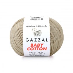 Пряжа Газзал Бейби Коттон (Gazzal Baby Cotton) 3446 светло-бежевый