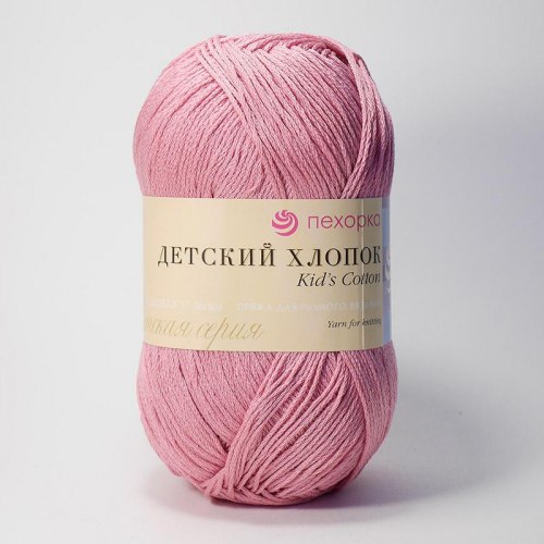 Пряжа Пехорка Детский Хлопок 11 ярко-розовый
