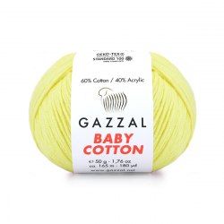 Пряжа Газзал Бейби Коттон (Gazzal Baby Cotton) 3413 светло-жёлтый