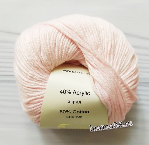 Пряжа Газзал Бейби Коттон (Gazzal Baby Cotton) 3411 бледно-розовый