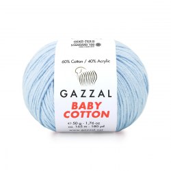 Пряжа Газзал Бейби Коттон (Gazzal Baby Cotton) 3429 светло-голубой