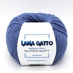Пряжа Лана Гатто Супер Софт (Lana Gatto Super Soft) 10173 синий джинс