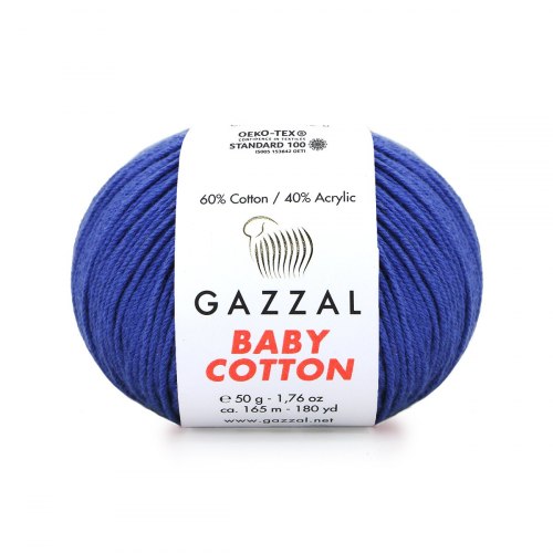 Пряжа Газзал Бейби Коттон (Gazzal Baby Cotton) 3421 василёк