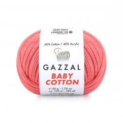 Пряжа Газзал Бейби Коттон (Gazzal Baby Cotton) 3435 лосось