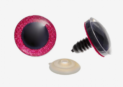 Глазки для игрушек на безопасном креплении цвет розовый 2 шт. 3 см. арт.4877906