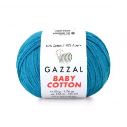 Пряжа Газзал Бейби Коттон (Gazzal Baby Cotton) 3428 бирюза