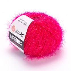 Пряжа Ярнарт Кристмас (YarnArt Christmas) 33 розовый неон