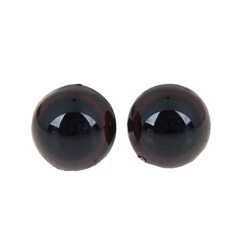 Глазки для игрушек на безопасном креплении цвет коричневый 1,3 см. 2 шт. арт. 1553379