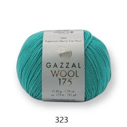 Пряжа Газзал Вул 175 (Gazzal Wool 175) 323 бирюзовый