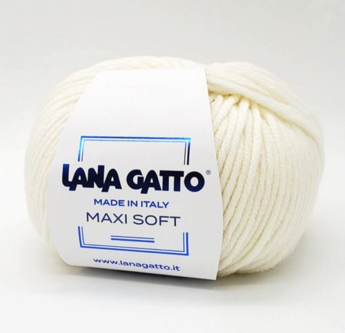 Пряжа Лана Гатто Макси Софт (Lana Gatto Maxi Soft) 978 молочный