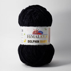 Пряжа Гималая Долфин Беби (Himalaya Dolphin Baby) 80311 чёрный