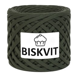 Трикотажная пряжа Бисквит (BISKVIT) цвет Тёмно-зелёный